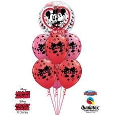 Bouquet 142 Disney Mickey & Minnie I Love You Qualatex #21892 23187-6